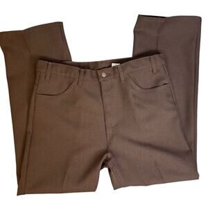 Levi's Vintage Brown Polyester Pants Size 38/30 1995 Straight Leg Gold Tag Retro
